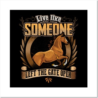 Live Free - Horse Lover Posters and Art